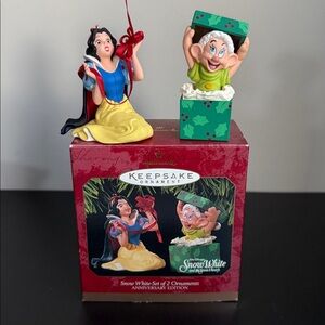 Snow White Hallmark Ornament - Set of 2